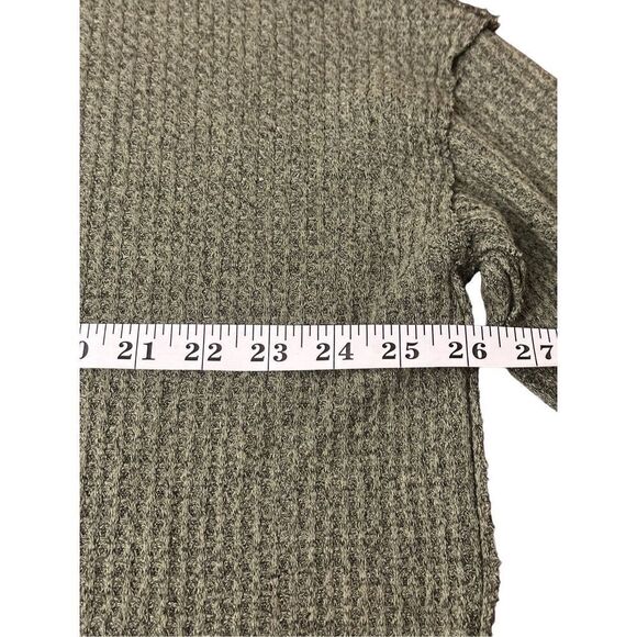 We The Free People North Shore Waffle Thermal Knit Pullover Long Sleeve Sweater - Picture 6 of 8